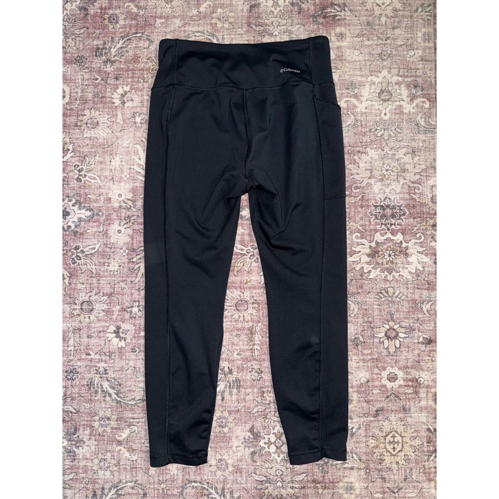 Columbia Womens Black High Waisted Athletic Leggings with Pockets XL2806 Large